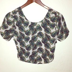 Me To We Palm Tree Crop Top